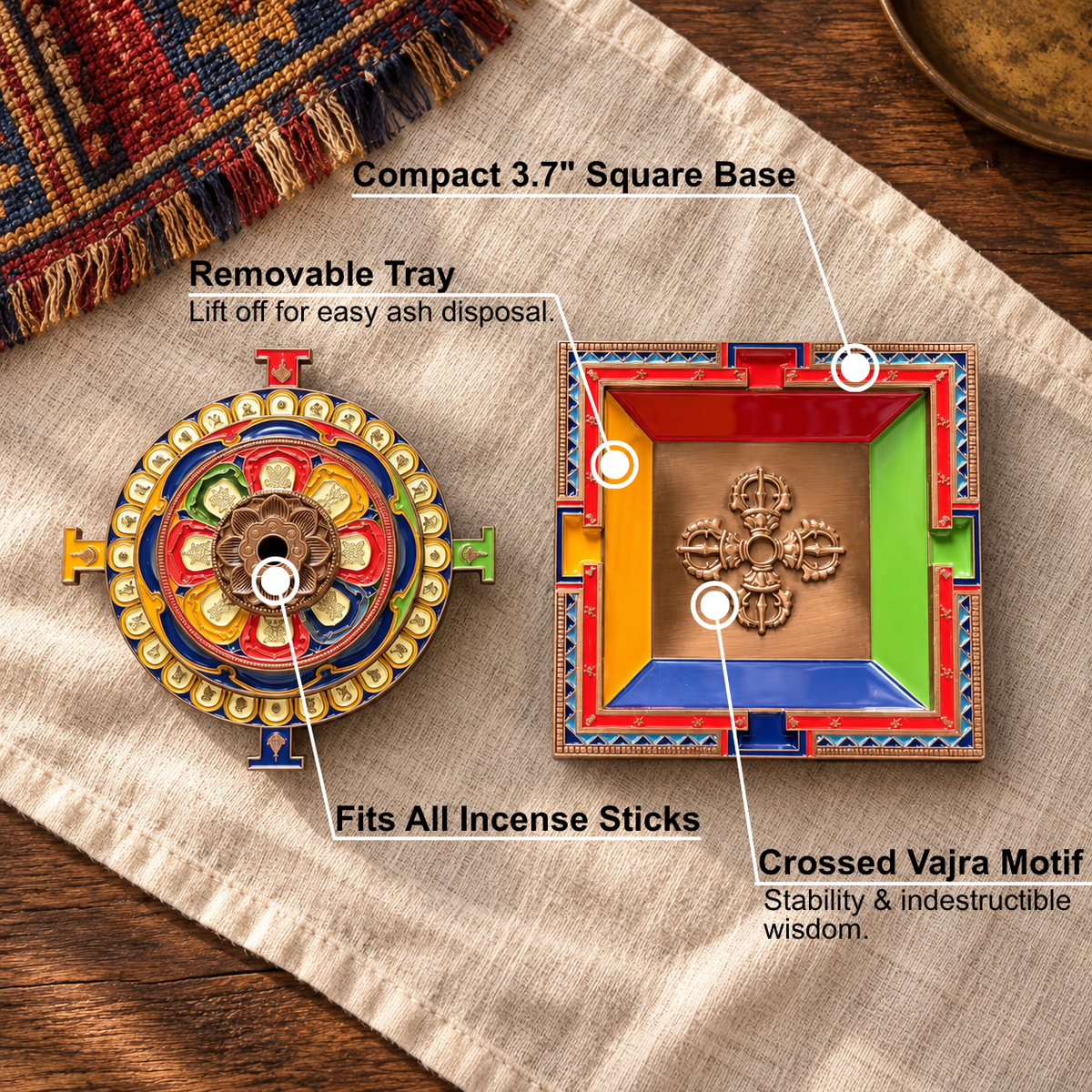 Potala Palace Five-Color Mandala Tibetan Incense Holder