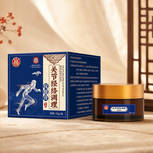 Lhasa Remedy Joint Meridian Regulation Health Cream 30g amber jar with blue box traditional Chinese