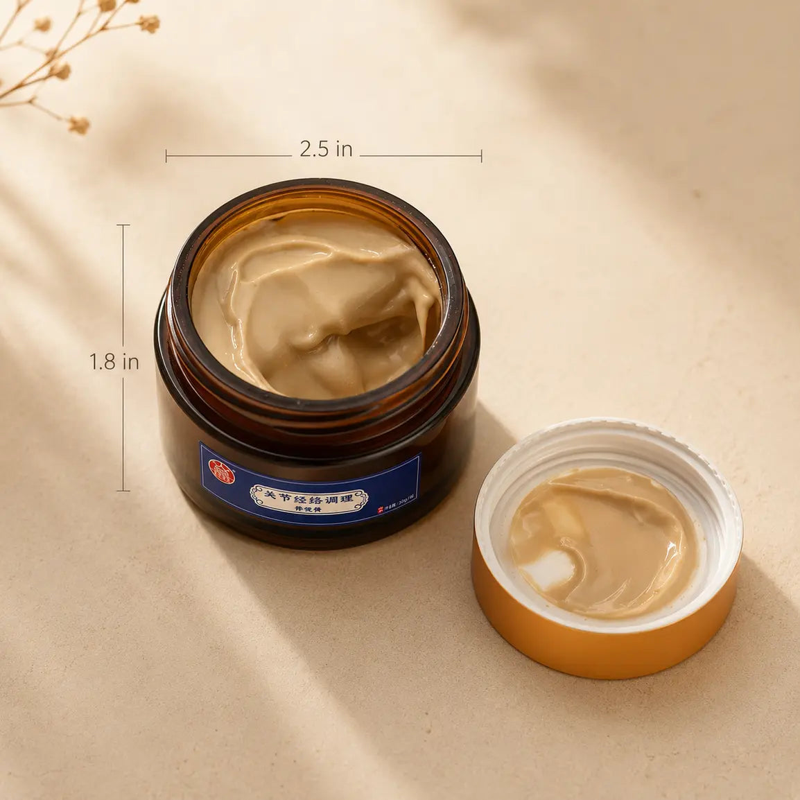 Lhasa Remedy Joint Meridian Health Cream open amber jar 30g creamy texture 2.5 x 1.8 inch