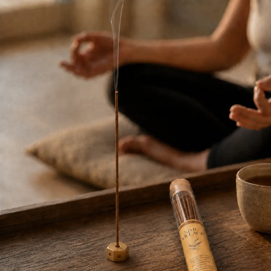 Lhasa Remedy Zen Groove Chomo Lung Snow Sera Serene Tibetan incense tube cones sticks brass hexagonal holder